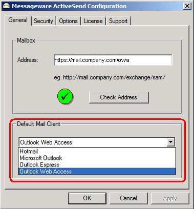 Easily switch between OWA and other email accounts.