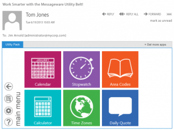 Messageware Utility Belt in Outlook and OWA