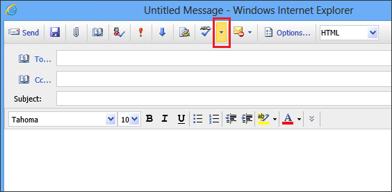 OWA 2007 Spell Check Language Error