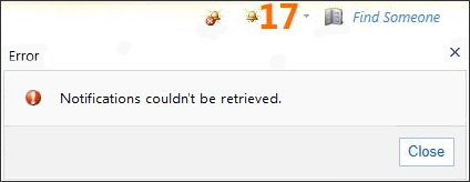 OWA Notifications couldn't be retrieved