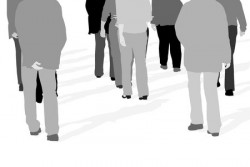 Group of People at Tradeshow
