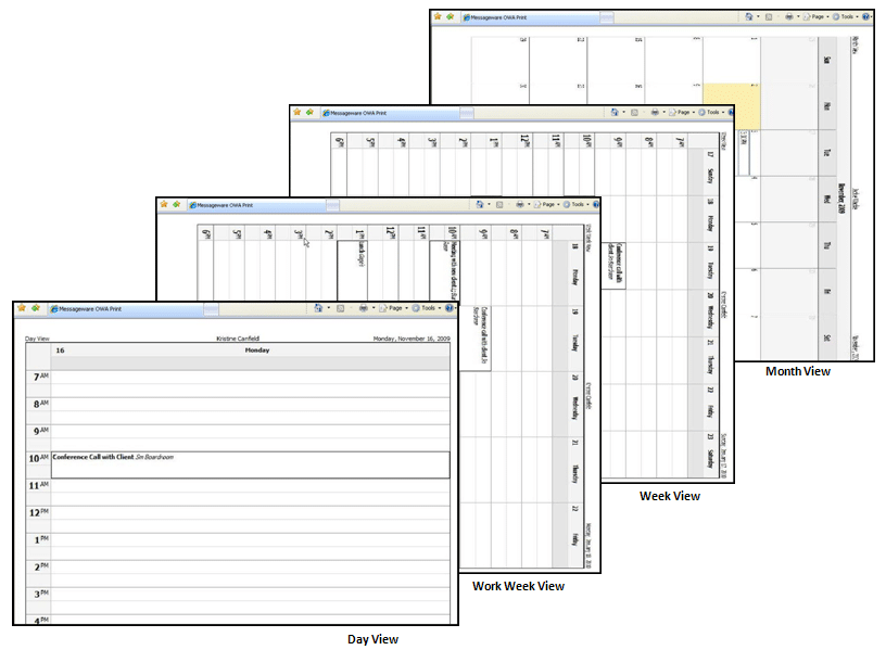 multiple month calendars