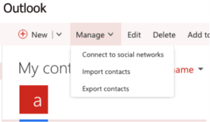 Manage Tab in Office 365