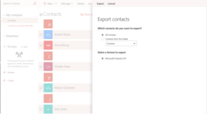 Export Outlook Contacts