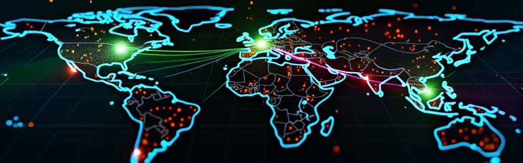 Cyber attacks against Exchange Server on a dark world map