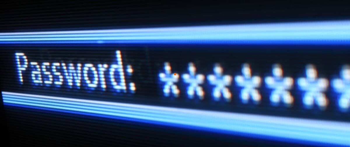 Close up of a hashed out password